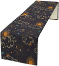 Magical Sun Table Runner Vintage Boho Constellations Astrology Planets Clouds Stars Dinner Runner for Farmhouse Party Holiday Home Kitchen Dining Table Decoration 13"x70" by SHElifestyle