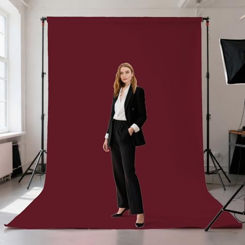 Burgundy Photography Backdrop for Photoshoot, Fabric 8x10ft - Image 2