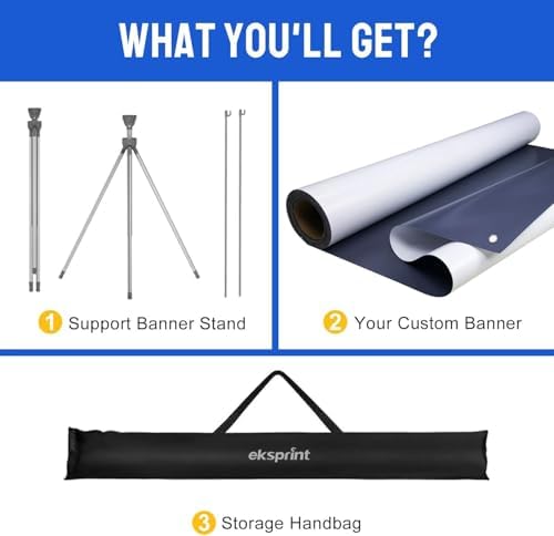EKSPRINT Custom Banner with X Stand 31.5" X 70.86", Banners and Signs Customize, Custom Retractable Banner with Travel Bag for Display, Store, Wedding, Graduation, Outdoor Indoor Events - Image 4