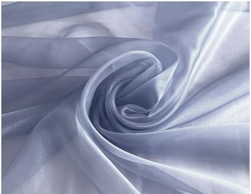 55 Yard Organza Fabric 44" Wide for Wedding Event Décor - Dusty Blue - Image 4