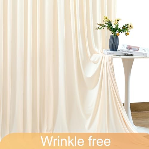 6 Panels Champagne Backdrop Curtain for Parties Wedding Baby Shower Wrinkle Free Photo Curtains Backdrop Drapes Fabric Decoration for Bridal Shower 30ft(W) x 10ft(H) - Image 6