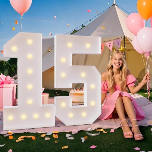 imprsv 4FT Marquee Numbers, Large Light Up Numbers 3 for 3nd Birthday Decor - Image 5