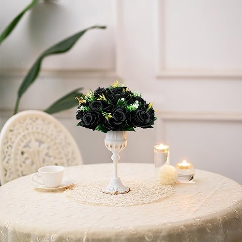 BLOSMON Black Rose Flower Balls for Table Centerpiece, 2 Pcs, Easy of Use - Image 4