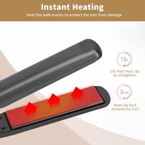 ANGGREK Hair Straightener Multigear Adjustment 480°F Ceramic Iron EU Plug, Sealing, Alloy Plate, Tourmaline Ceramics Material, Even Heat Distribution for Silky, Shiny Hair - Image 2