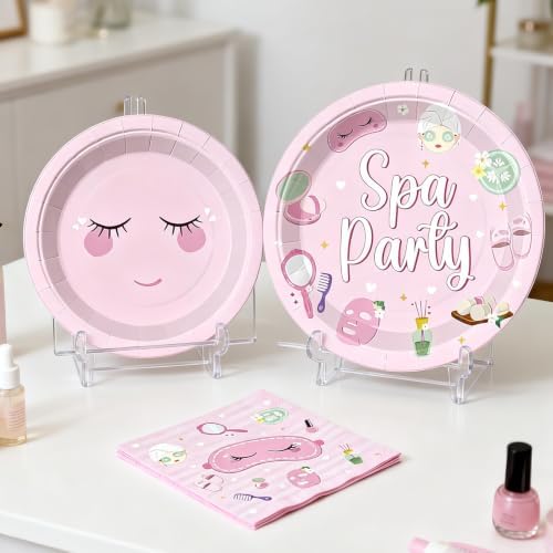 205Pcs Spa Birthday Party Supplies for Girls Tableware Set, 25 Serves - Image 5