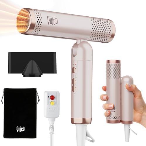 Quico Travel Hair Dryer Dual Voltage 120,000RPM Fast Drying BLDC Blow Dryer by Quico