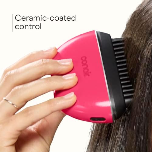 Conair 5-Minute Fix Touch-up Tool Straightening Brush, Rechargeable, Pink - Image 4
