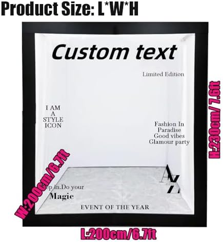 Magazine Photo Booth Box Weddings Photography Background 6.56 ft × 6.56 ft × 7.55 ft Party Event Led Photo Booth Rental with Led - Image 2