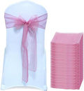MDS Pack of 200 Organza Chair Sashes for Wedding & Event Décor – Dusty Pink by MDS