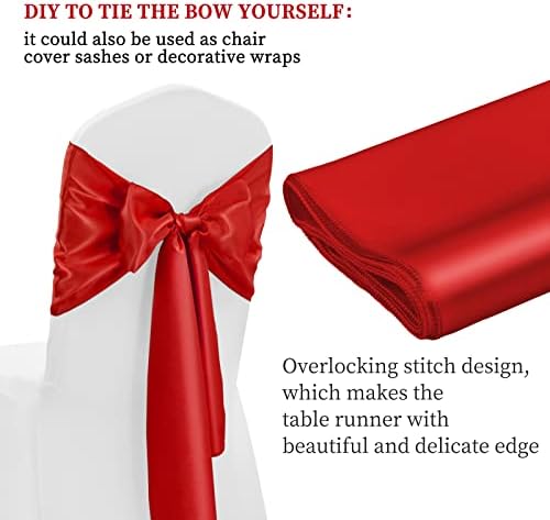 12 Pack Red Satin Table Runner 12 x 108 Inch Long Premium Table Runners for Wedding Party Events Decoration, Birthday Parties, Banquets Decorations, Graduations, Engagements - Image 4