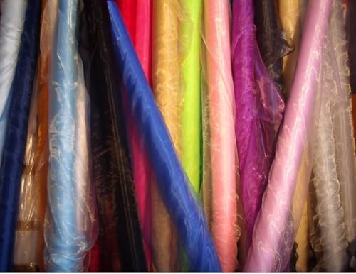 5 Yard Organza Fabric 44" Wide for Wedding Event Décor - Blue - Image 4