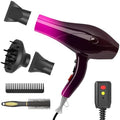 Ionic Hair Dryer,2400W Negative Ion Low Noise Hair Dryer Professional Fast Drying Hair Dryers with 2 Speeds, 3 Heat Settings, Cooling Button,with Diffuser for Curly and Straight Hair（Crimson Fade） by Unknown