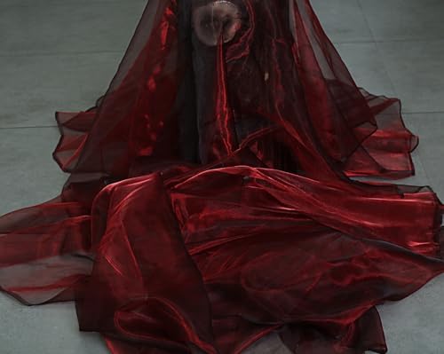 85 Yard Organza Fabric 44" Wide for Wedding Event Décor - Burgundy - Image 3