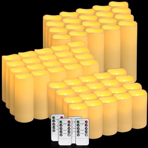 48-Pack LED Flameless Candles with Remote Control - Perfect for Home, Parties, and Special Occasions - Create a Magical Ambiance Effortlessly(Three Sizes) - Image 4