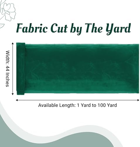 40 Yard Organza Fabric 44" Wide for Wedding Event Décor - Emerald Green - Image 2