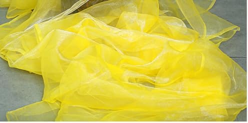 40 Yard Organza Fabric 44" Wide for Wedding Event Décor - Yellow - Image 3