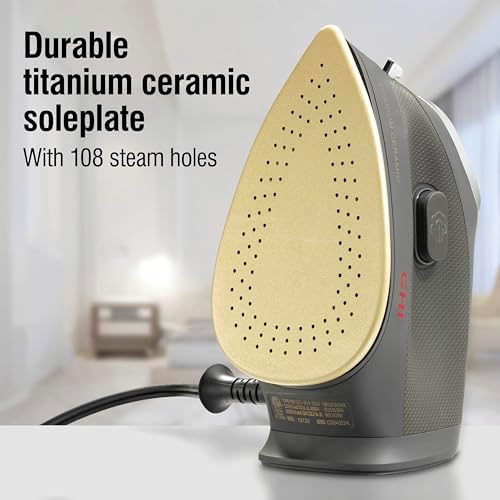 CHI Mini Steam Iron for Clothes, 1000 Watts, XL 10" Cord - Image 4