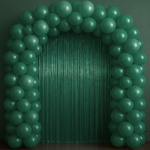Voircoloria Retro Green Foil Fringe Backdrop Curtains, 3.3x6.6ft, 3pcs - Image 6
