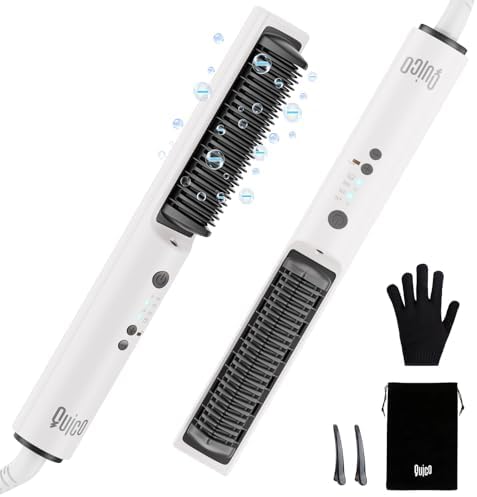 Quico Hair Straightener Brush, 100-240V Dual Voltage Straightener Brush by Quico