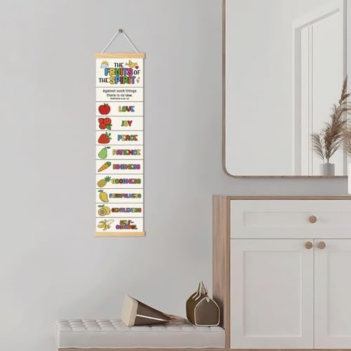 The Fruits of the Spirit Banner, Church Banner, Christian Rustic Hanging Door Flag, Farmhouse Decorations Outdoor Indoor, Church Activity Decor, Bible Lesson, Scripture and Words Decorations - Image 5