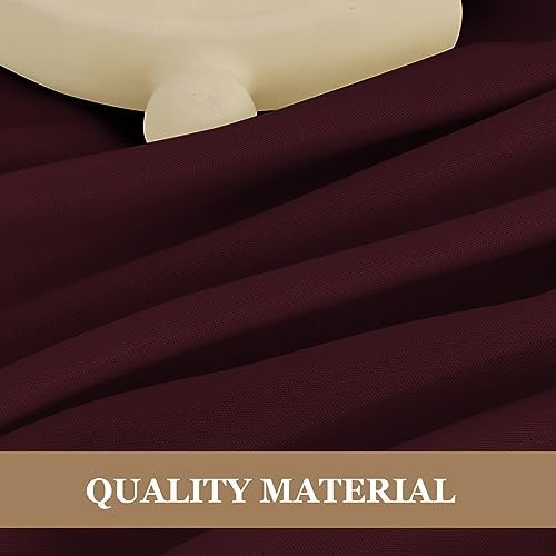 Fitable 6 Pack Burgundy Tablecloths 90 Inch Round for 36"-72" Tables - Image 3