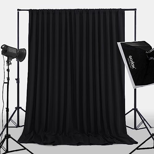 Black Backdrop Curtains 10ftx10ft Halloween Polyester Photo Drapes - Image 4