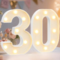 Pooqla 30th Birthday Decorations for Her Him, Light Up Numbers 30 by Pooqla