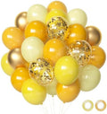 Yellow Gold Confetti Party Balloons, 50pcs12 inch Mustard Light Yellow Gold Latex Balloons for Birthday Wedding Bride Sunflower Theme Party Decoration by Aiwolf