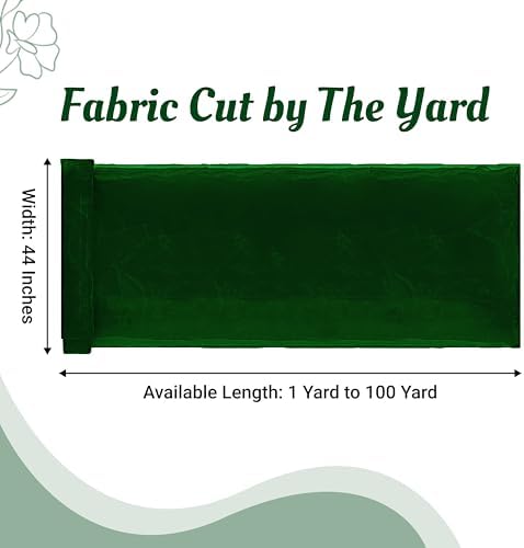 30 Yard Organza Fabric 44" Wide for Wedding Event Décor - Hunter Green - Image 2
