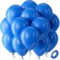Bezente Royal Blue Latex Round Helium Party Balloons 100 Pack 12 inch by Bezente