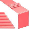 SiinvdaBZX 12 Pcs Coral Satin Table Runner 12 x 108 inches Long by SiinvdaBZX