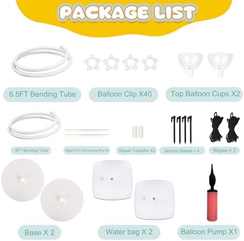 AerWo Balloon Arch Kit Balloon Arch Stand with Base, 9.35Ft & 6Ft High Free Bending Half Arch Balloon Stand for Wedding Birthday Party Baby Shower Yard Lawn Christmas Decorations - Image 4
