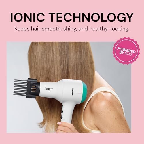 L'ANGE HAIR PowerStyle Turbo Ionic Hair Dryer | 1875 Watt Professional Blow Dryer with Diffuser & Concentrator | Multiple Heat & Speed Settings for Fast Drying | Salon-Grade Styling Tools, White - Image 7