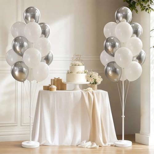 2 Set Wedding Balloon Column Kit with Stand Base for Party - Image 7