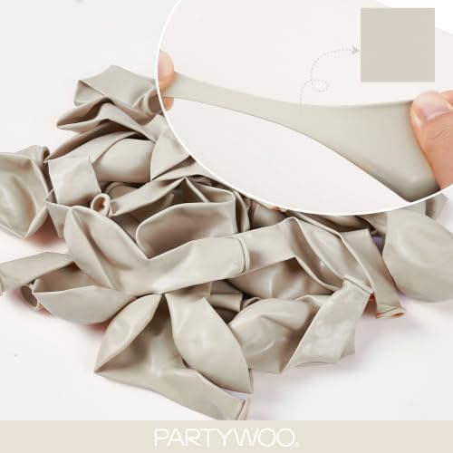 PartyWoo White Sand Balloons 140pcs Off White Beige Cream Ivory Color - Image 4