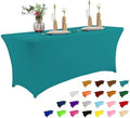 IVAPUPU 6FT Table Cloth for Rectangular Spandex Lake Blue Table Cover by IVAPUPU