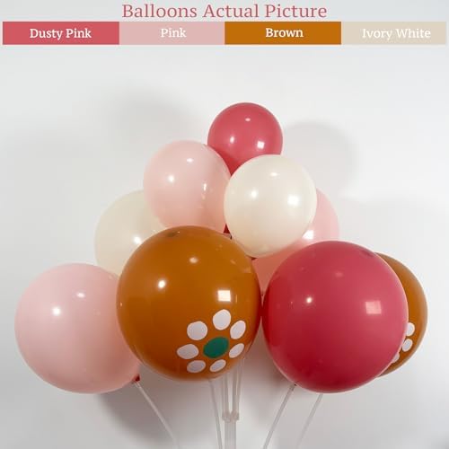 146PCS Cielito Lindo Baby Shower Girl Decorations,Pink Floral Balloon Arch Kit with Mexican Floral Print, Dusty Pink & Ivory White Fiesta Balloons, Wedding Birthday Bridal Shower Party Garland - Image 2