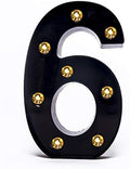 Foaky Black LED Marquee Number Lights Sign Light Up Marquee Number Lights Sign for Night Light Wedding Birthday Party Battery Powered Christmas Lamp Home Bar Decoration by Foaky