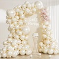 118Pcs Pearl Balloon Garland Arch Kit - Wedding Party Decorations with Pearl White Sand Double Stuffed Pearl Ivory Balloons for Engagement Bridal Shower Birthday Baby Shower Party Decorations by Unknown