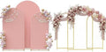 Toolterritary Set of 3 Metal Arch Backdrop Stand with Cover Set, (8FT, 7.2FT, 6.6FT Wedding Arch and Cover Set), Backdrop Arch for Party, Baby Shower, Birthday, and Graduation Ceremony by Unknown
