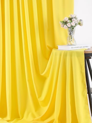 Yellow Backdrop Curtains 20ftx10ft Birthday Polyester Photo Drapes - Image 6