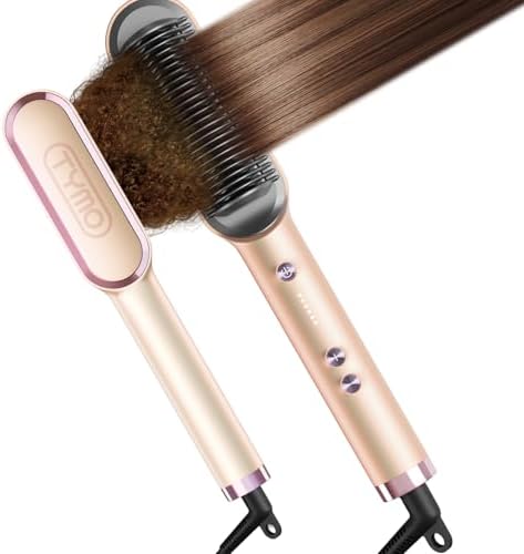 TYMO Ring Hair Straightener Brush, 2-in-1 Straightening Brush & Hot Comb by TYMOFashionTech