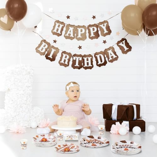 Yungyan 252 Pcs S'mores Camping Birthday Party Tableware Set Included Plates Napkins Cups Forks Knives Cutlery for Party Decorations Supplies 36 Guests - Image 5