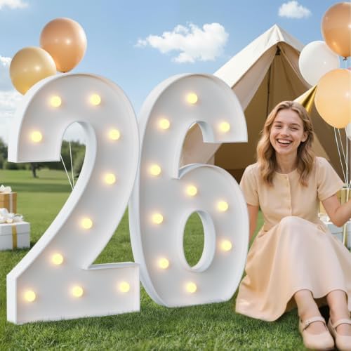 imprsv 4FT Marquee Numbers 30, Light Up Numbers for 30th Birthday Decor - Image 5