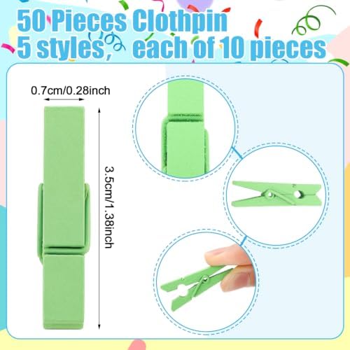 Patelai 322 Pcs Baby Shower Games Don't Say Baby Sign Clothespins Cards - Image 5