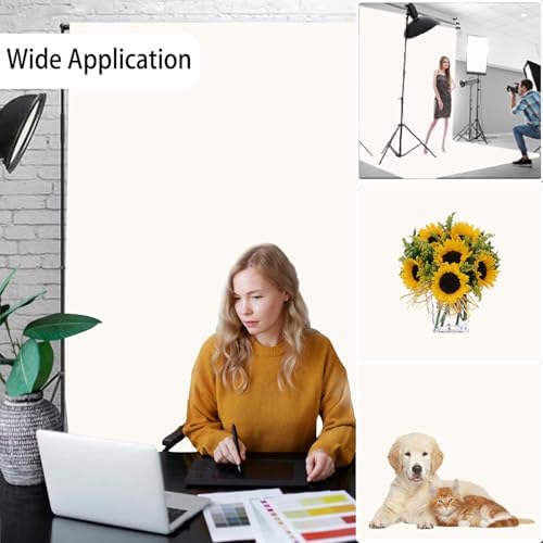 Ivory Photography Backdrop for Photoshoot, Fabric 10x10ft - Image 2