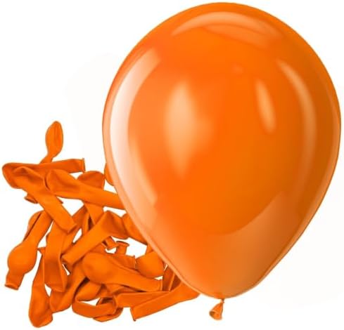 Orange Balloons Latex Matte Party Balloons 150 Pack 5 inch Small by Bezente