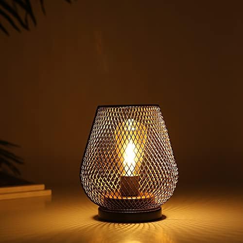 JHY DESIGN Metal Cage LED Lantern Battery Powered Cordless Accent Light with LED Great for Weddings Parties Patio Events for Indoors Outdoors - Image 6