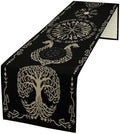 Viking Tree of Life Table Runner, Helmet of Awe Celtics Dragons Seasonal Dinner Runner for Farmhouse Party Holiday Home Kitchen Dining Table Decor 13"x60" by SHElifestyle