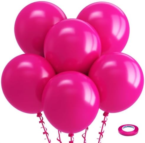 Bezente Hot Pink Balloons 18 Inch 30 Pack Latex Large Thick by Bezente